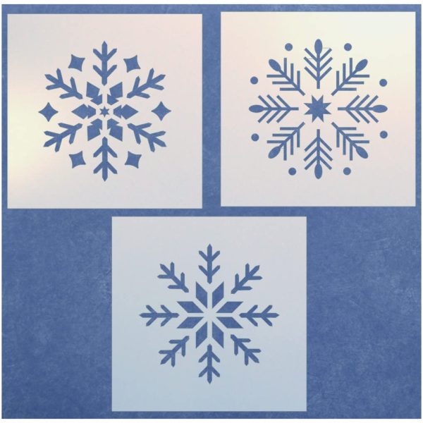 Snowflake Set 1 Stencil Template - The Artful Stencil