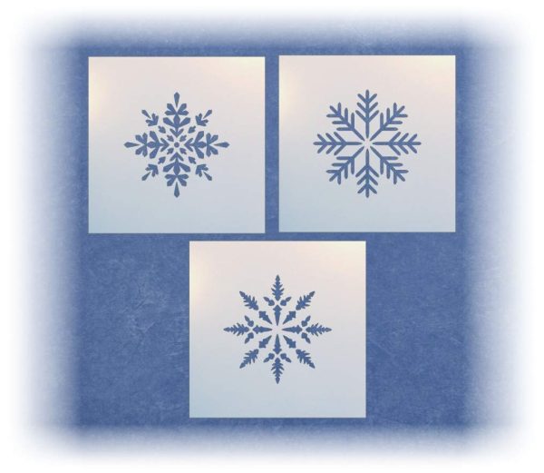 Snowflake Set 2 Stencil Template - The Artful Stencil