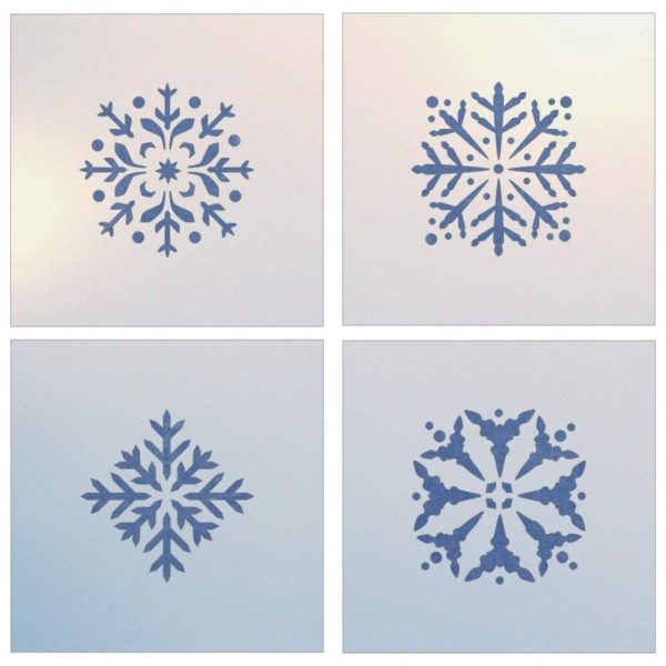 Snowflake Set 3 Stencil Template - The Artful Stencil