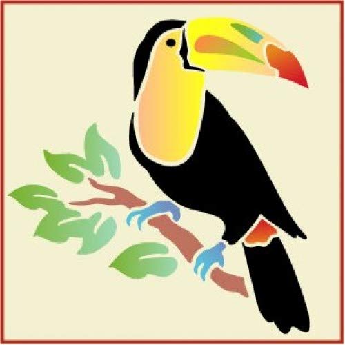 Toucan Bird Stencil Template - The Artful Stencil