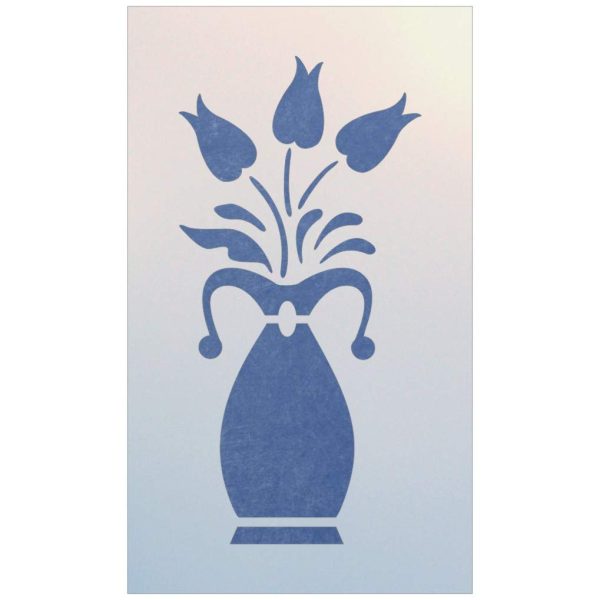 Tulip Vase Stencil Template - The Artful Stencil