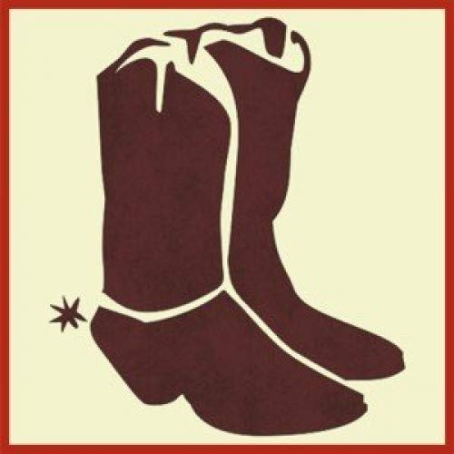 Western Cowboy Boots Stencil - The Artful Stencil