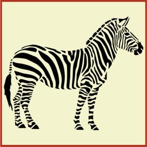 Zebra Striped Stencil Template - The Artful Stencil