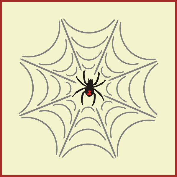 Spider Spiderweb Stencil Template - The Artful Stencil