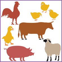 Farm Animal Stencils