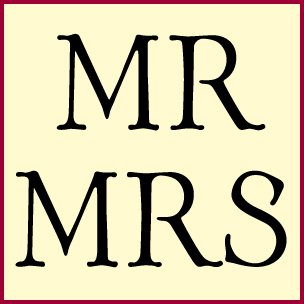 Mr Mrs Chair Signs