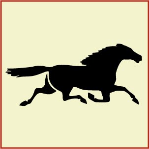Running Horse Stencil