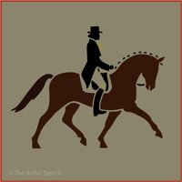 Dressage Horse With Rider
