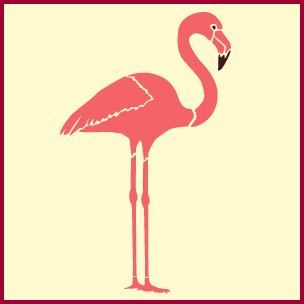 Flamingo Stencil 2