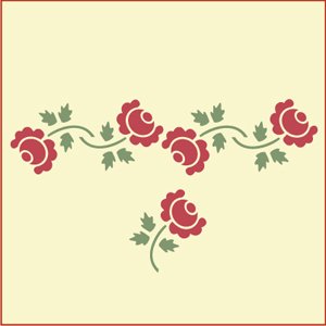 Cottage Roses Stencil Set