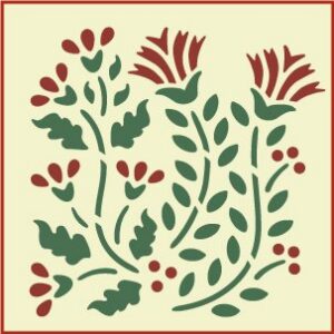 Flower Block Stencil