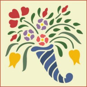 Flower Cone Stencil