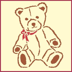 Teddy Bear Stencil 1