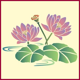 Lotus Stencil