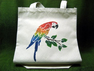 Parrot Stencil tote bag - The Artful Stencil