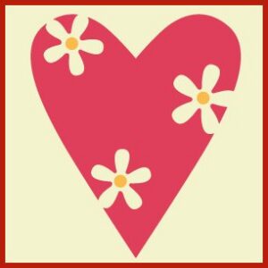 Daisy Heart 2 Stencil - The Artful Stencil