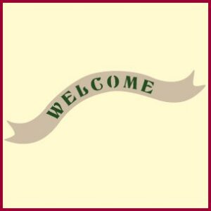 Welcome Banner Stencil