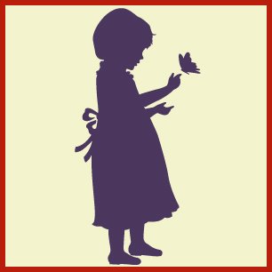 Silhouette Girl With Butterfly