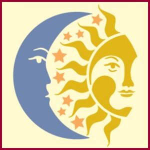 Moon Sun Stars Stencil