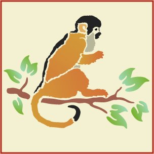 Monkey 1 Stencil