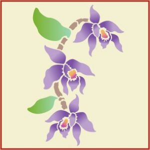 Orchid 1 Stencil-The Artful Stencil