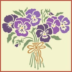 Pansy Nosegay Stencil