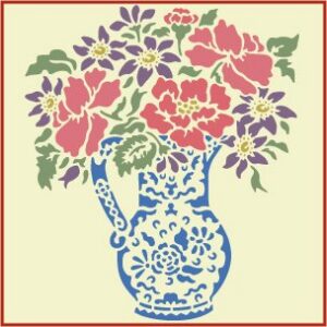 Peony Bouquet Stencil
