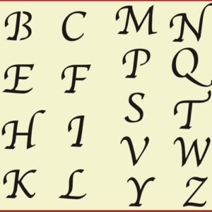Monogram Alphabet Stencil Template - The Artful Stencil