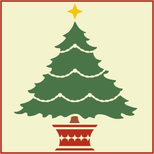 Christmas Tree Stencil 2