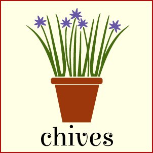 Chives Herb Stencil