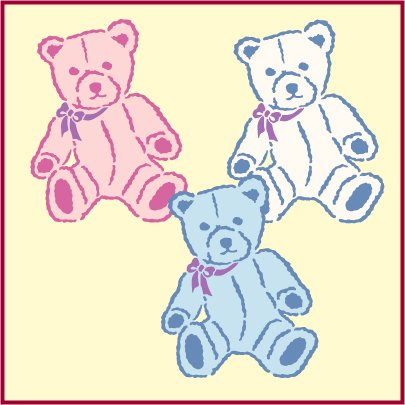 Teddy Bear Stencil 1