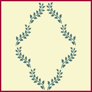 Leaf Monogram Border 1