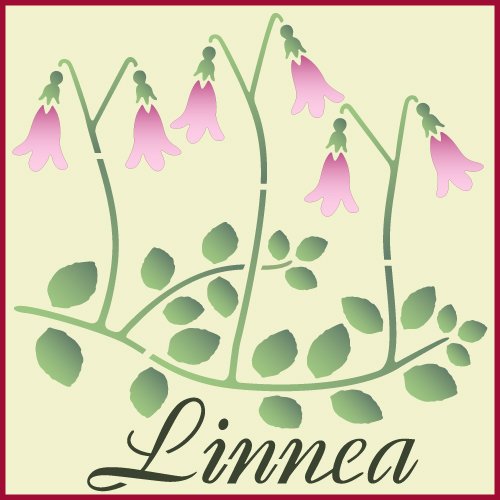 Linnea Flower Word Stencil