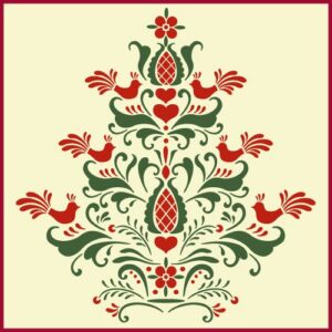 Rosemaling Christmas Tree