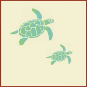 Sea Turtle Set stencil template