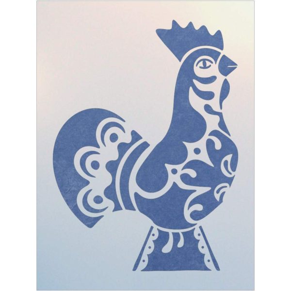 Swedish Dala Chicken stencil